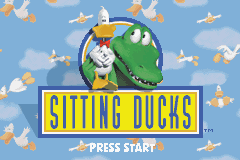 Sitting Ducks title screen for GameBoy Advance